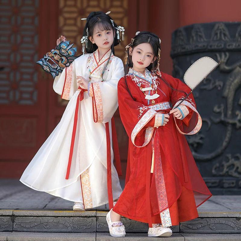 Warring States Hanfu Set for Kids: Spring/Autumn 2025 Mid-Autumn Festival Traditional Chinese Costume