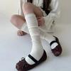 2026 New Women's Autumn and Winter Pure Cotton Long Socks Paired with Boots Design Sense Lace Calf Pile Socks