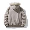 Winter Hooded Puffer Jacket Men Women Faux Fur Trim Oversized Cotton-Padded Coat Streetwear Style Warm Thick Outerwear