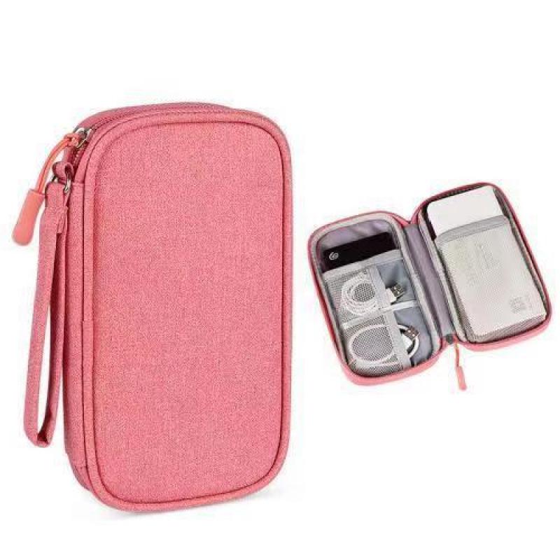 Multi-purpose Digital Gadget Organizer: Storage for Cables, Earphones, Mobile Devices, and U Disks, Portable Handbag and Clutch.