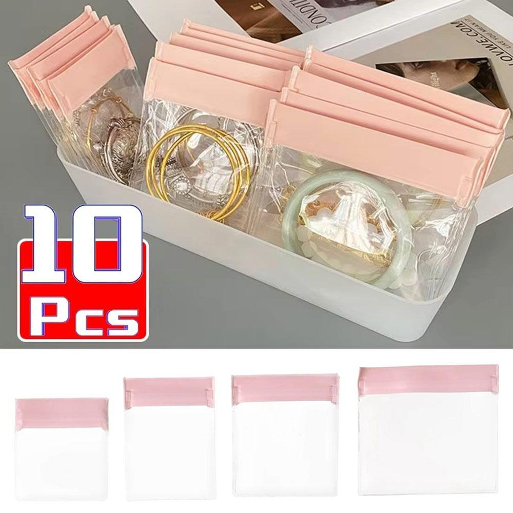 10 szt. Pudełko do przechowywania biżuterii zapobiegające utlenianiu Przenośna kosmetyczka Nowy organizer na kolczyki, pierścionki, naszyjniki