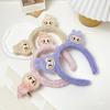 Explosive 2025 Rab Hair Hoop Ear Plush Headband Hair Accessories Cute Cartoon Rab Face Wash Press Hair Clip