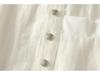 Retro Silver Buckle Zen Style White Linen Sun Protection Jacket