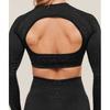 Gymshark Adapt Animal Long Sleeve Crop Top Black Asphalt Grey B4c2z Bc2w