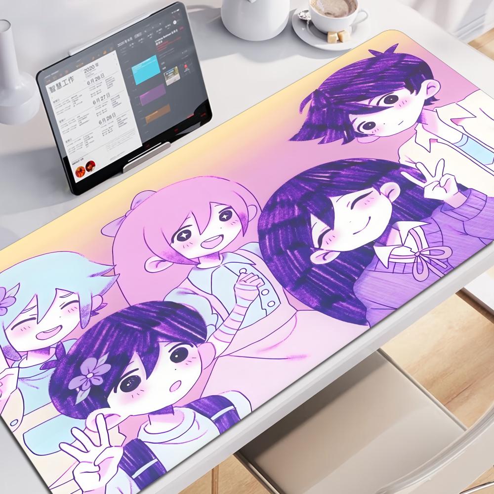Omori Mauspad Tablet-Mauspad Laptop XL Schreibtisch-Mauspad Niedlich HD Regenbogen Gaming-Tastaturpad csgo Spieler x