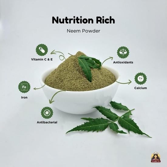 Nairuti Vyutpadan Neem Powder 250g | 100% Pure Natural Azadirachta Indica for Skin Hair & Immunity| Ideal for Face Packs Hair Masks