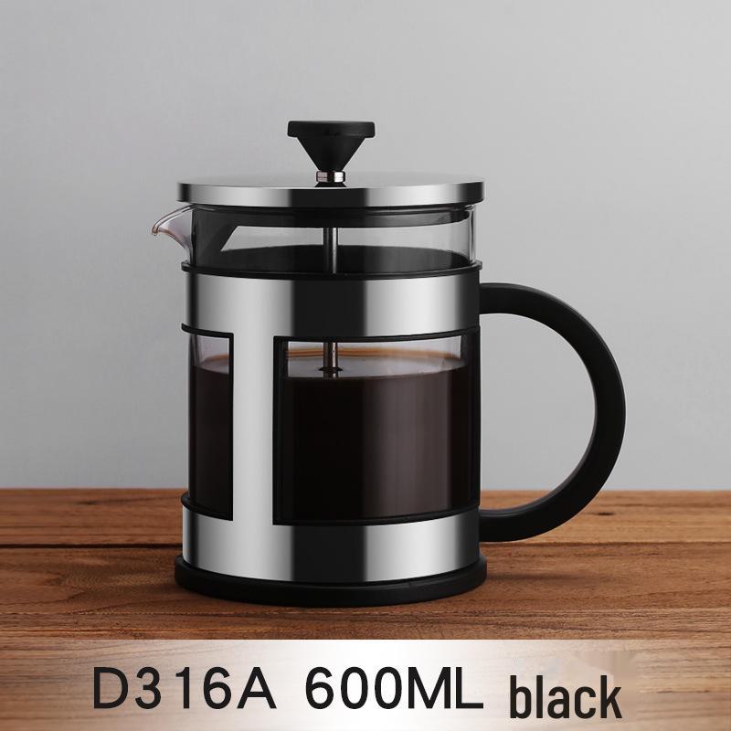 

Утолщенный френч-пресс Nordic: Фильтр из нержавеющей стали для чая и кофе D316A 600ml