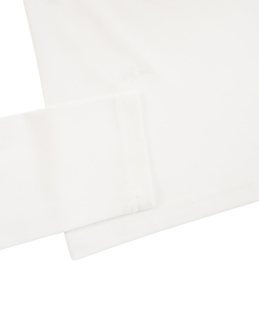 PEPLEE V-Neck Pocket Long Sleeve (White)