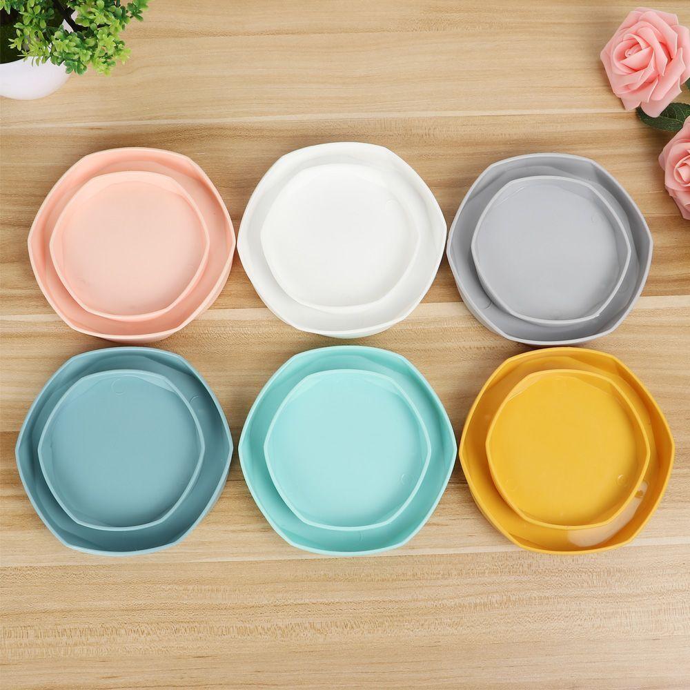 2 Pezzi Sottovaso Spesso Resistente per Piante da Interno/Esterno Vassoio in Plastica Sottovasi Sottovasi Raccogli-Goccia