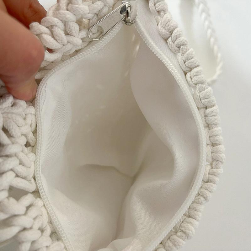 Damen Umhängetasche Literarischer Stil Quaste Strohtasche - Nische Hohl Geflochtenes Design