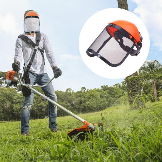 Chainsaw Face Shield Full Protection Safety Mask Mesh Visor Face Shield Anti-Splash Face Guard for Gardening Yard Work And Wood Cutting