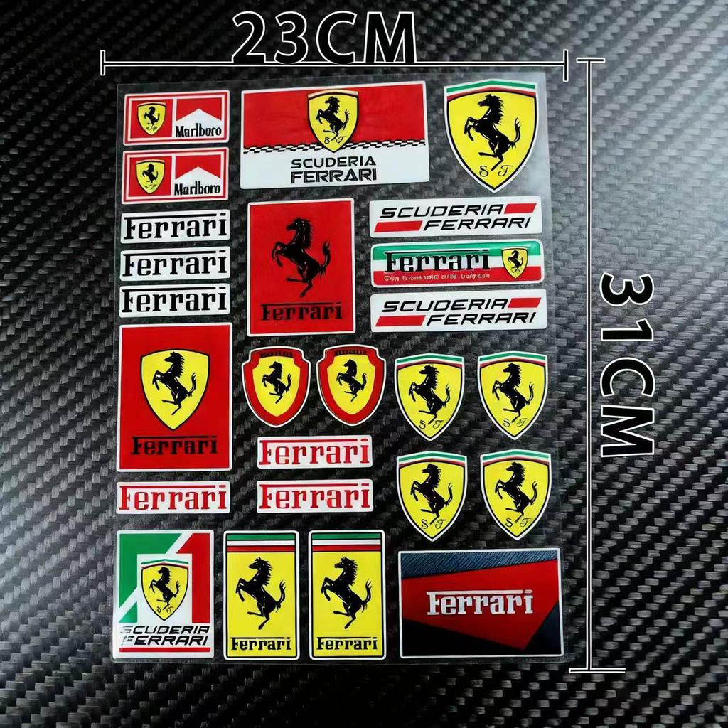 Adesivo per Auto Riflettente Decorazione Decalcomania Autoadesiva Scudo Adesivi Sostituzione per Ferrari SJ Teams Accessorio di Styling