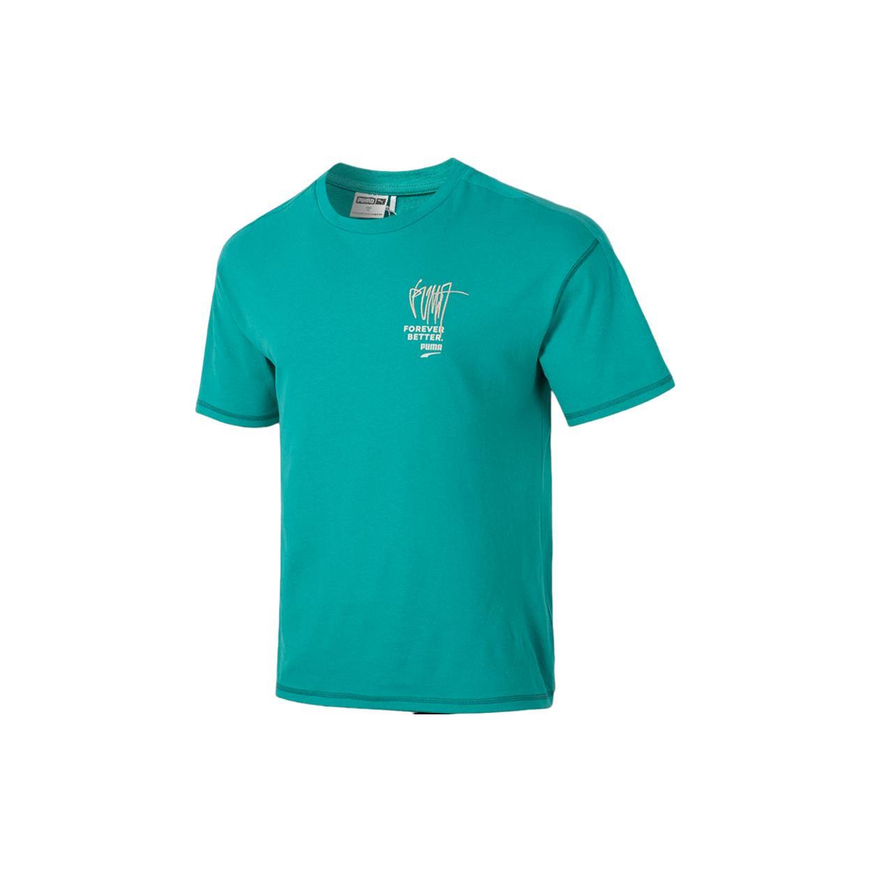 

New PUMA Raglan Sleeve T-Shirt Men s Turquoise 626098-88 2XL