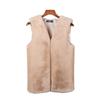 Europe, America, autumn and winter new fur fur vest women's medium and long vest imitation rabbit fur vest thin coat