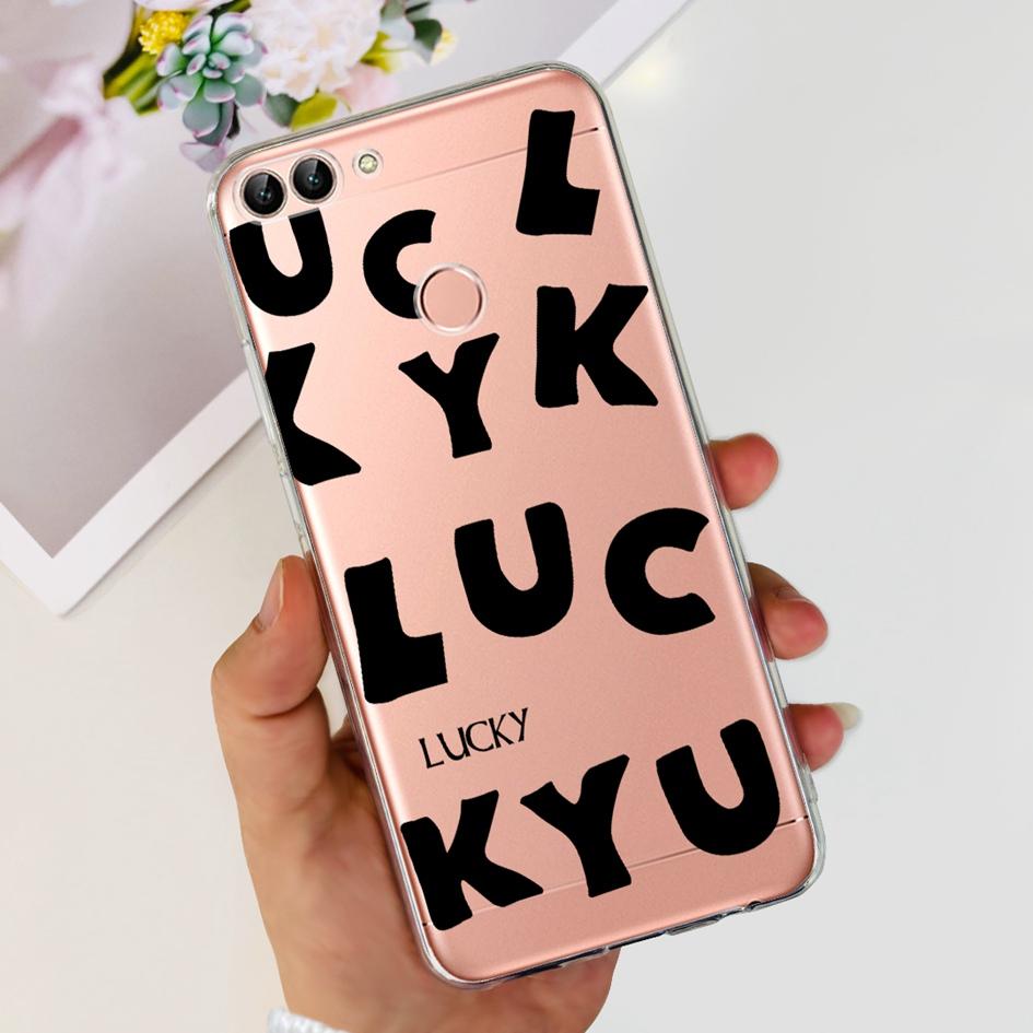 For Huawei P Smart Case FIG-LX1 FIG-LX2 FIG-LX3 Back Cover Fashion Flower Marble Clear Silicone Soft Funda For PSmart 2018 Coque