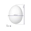 Polystyrene Egg, Solid, Height 12 Cm