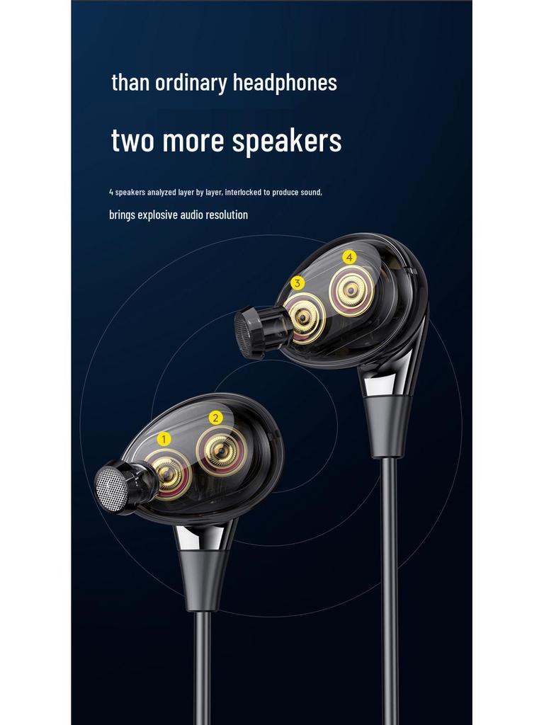 A13T Bluetooth Neckband: Four-Speaker In-Ear Wireless Sports Headset