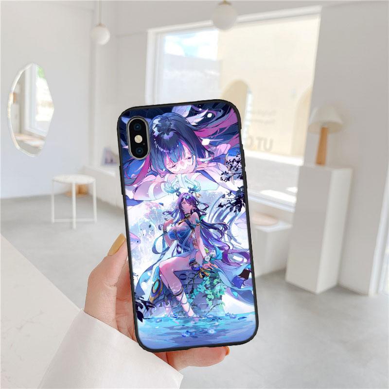 LO48 Genshin Impact Furina Aether Soft Shell Phone Case for iPhone 16 15 14 13 12 Pro Max Plus Mini