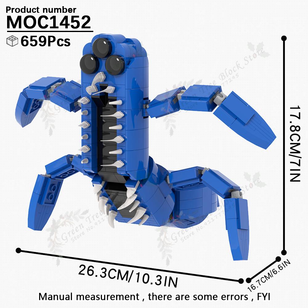 Horror Game Series Pianosaurus Yarnaby Cat Backrooms MOC Creative Banban Monster Building Block Model DIY Bricks Kids Gifts Toys