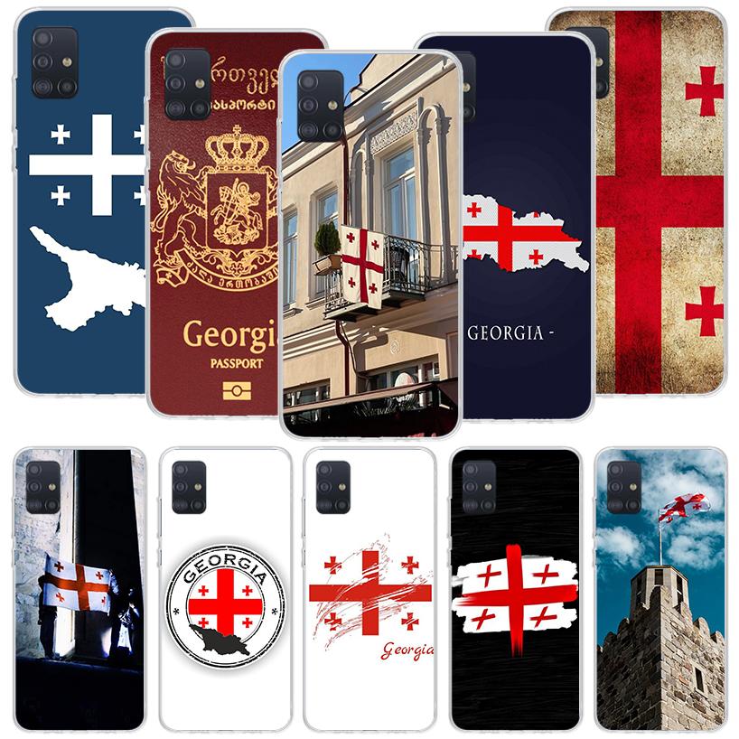 Georgia Flag Phone Case For Samsung Galaxy A52 A32 A22 A12 A02S A50S A30S A51 A31 AA71 Note 20 Ultra 10 S10 Plus Galaxy A52 A42