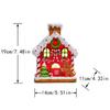 Christmas Decorations Glowing Music Box Cookie House Shaped Tabletop Ornament Decor Resin Crafts Holiday New Year Gifts