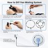 M-Modern-Outdoor Misting System Garden Sprinkler 33FT(10M), DIY Misting Line, 12Pcs Brass Nozzle (3/4Inch), Garden Greenhouse Tr