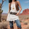 Punk Wide Women's Belt Turquoise Dress Jeans Belt Retro Rivet Waist Belt  Spicy Girls