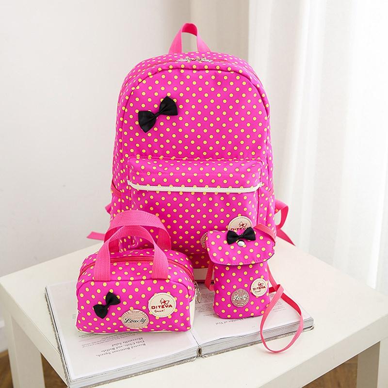 Buy 3PCS Fashion Children Backpacks Large Capacity School Rucksack Book
