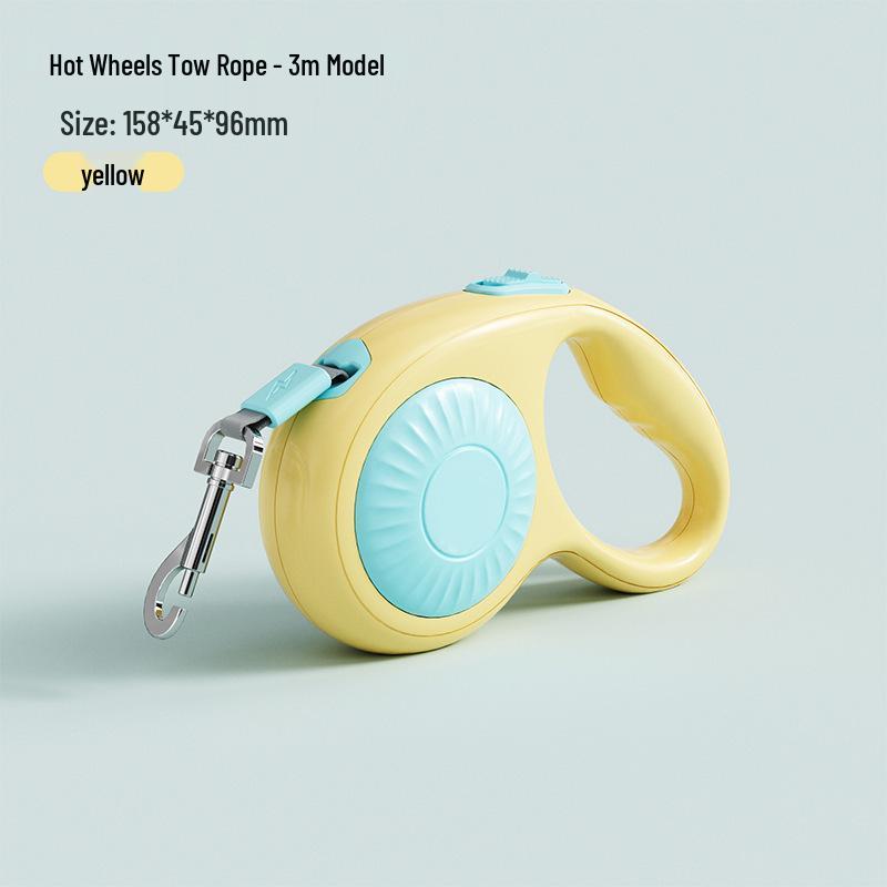 Pet Retractable Leash: Automatic Dog & Cat Walking Rope with Hot Wheels Design