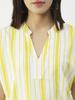Moomaya Printed V-Neck Long Tops For Women, Short Sleeve Regular Fit Shirt