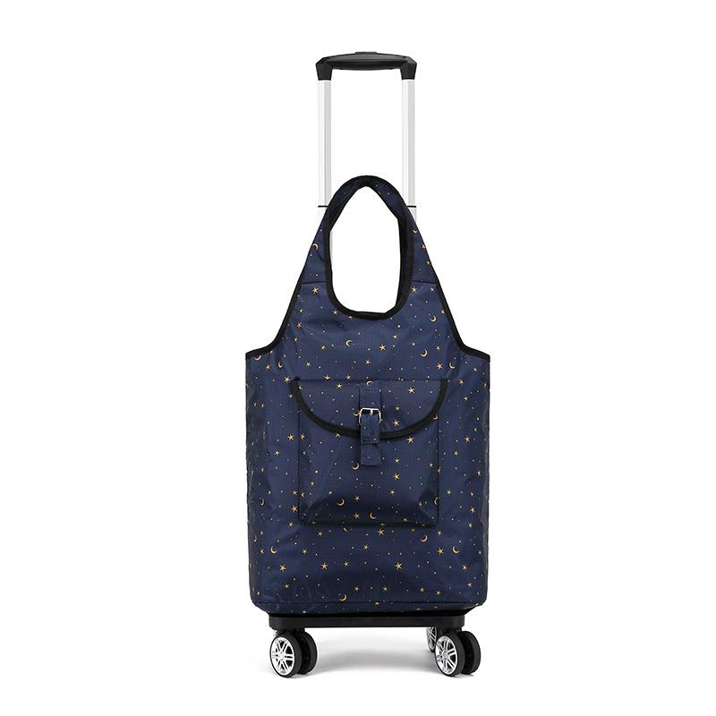 Portable Folding Shopping Cart with Telescopic Handle