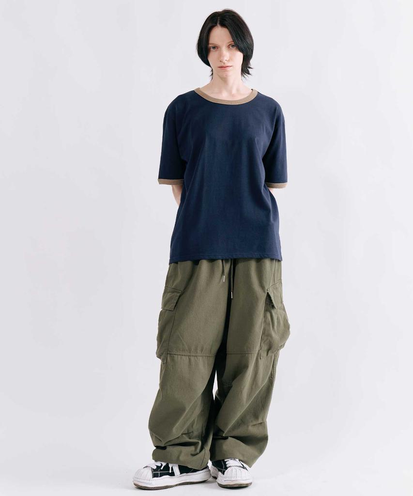 Smith Armor [Unisex] Rix Cotton Wide String Cargo Pants_Khaki