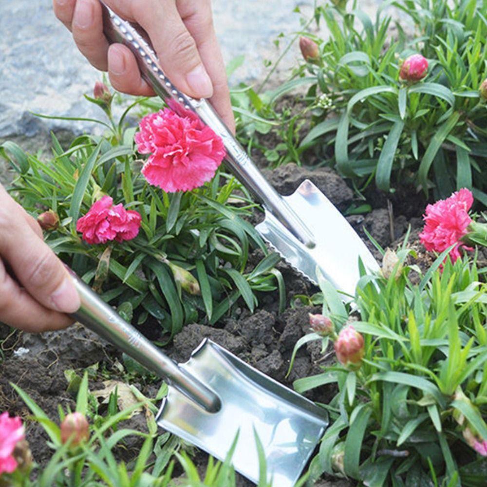 Digging Garden Shovel Weeding Shovel Rake Stainless Steel Gardening Spade  Potted Vegetable