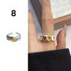 Irregular Shape Crystal Ring Minimalist Handmade Opal Ring Fashionable Gemstone Ring  Girls Gift