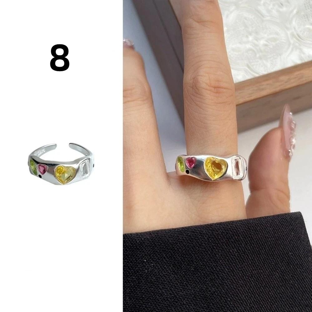 Irregular Shape Crystal Ring Minimalist Handmade Opal Ring Fashionable Gemstone Ring Girls Gift