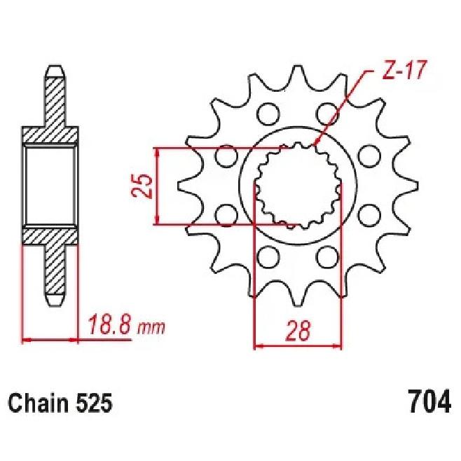 For BMW F850GS 2018-2024 adv 18-23 F900R F900XR -2024 F900GS Adventure 2024 525 Motorcycle Front Sprocket