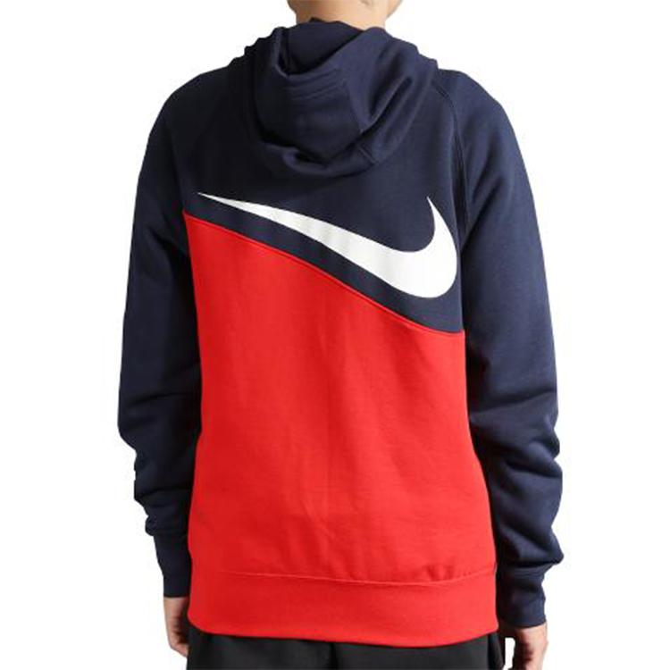 Nike Sport Zip-Up Hoodie With Large Swoosh Men Jacket Red BV5300-658
