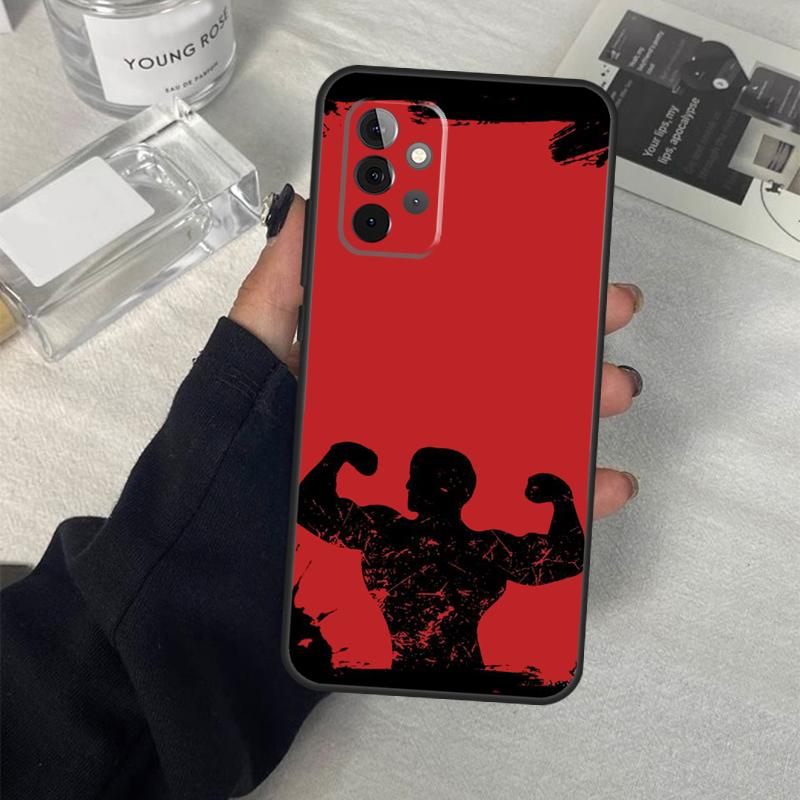 Bodybuilding Gym Fitness Phone Case For Samsung Galaxy A34 A54 A14 A13 A23 A33 A53 A73 A52 A42 A32 A22 A12 A51 A71