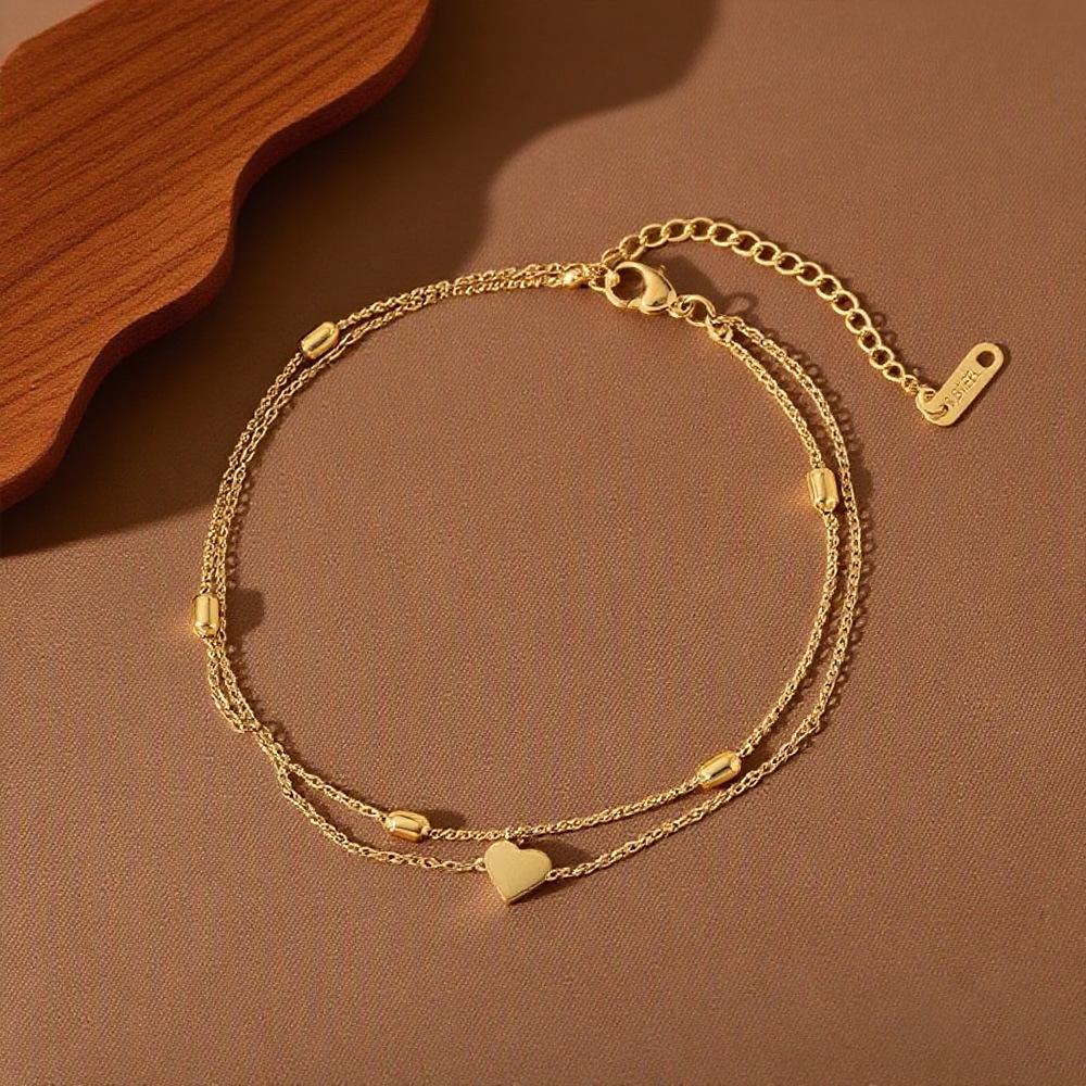 2025 Women's Titanium Steel Anklet – Light Luxury, 18K Gold-Plated, Fade-Resistant