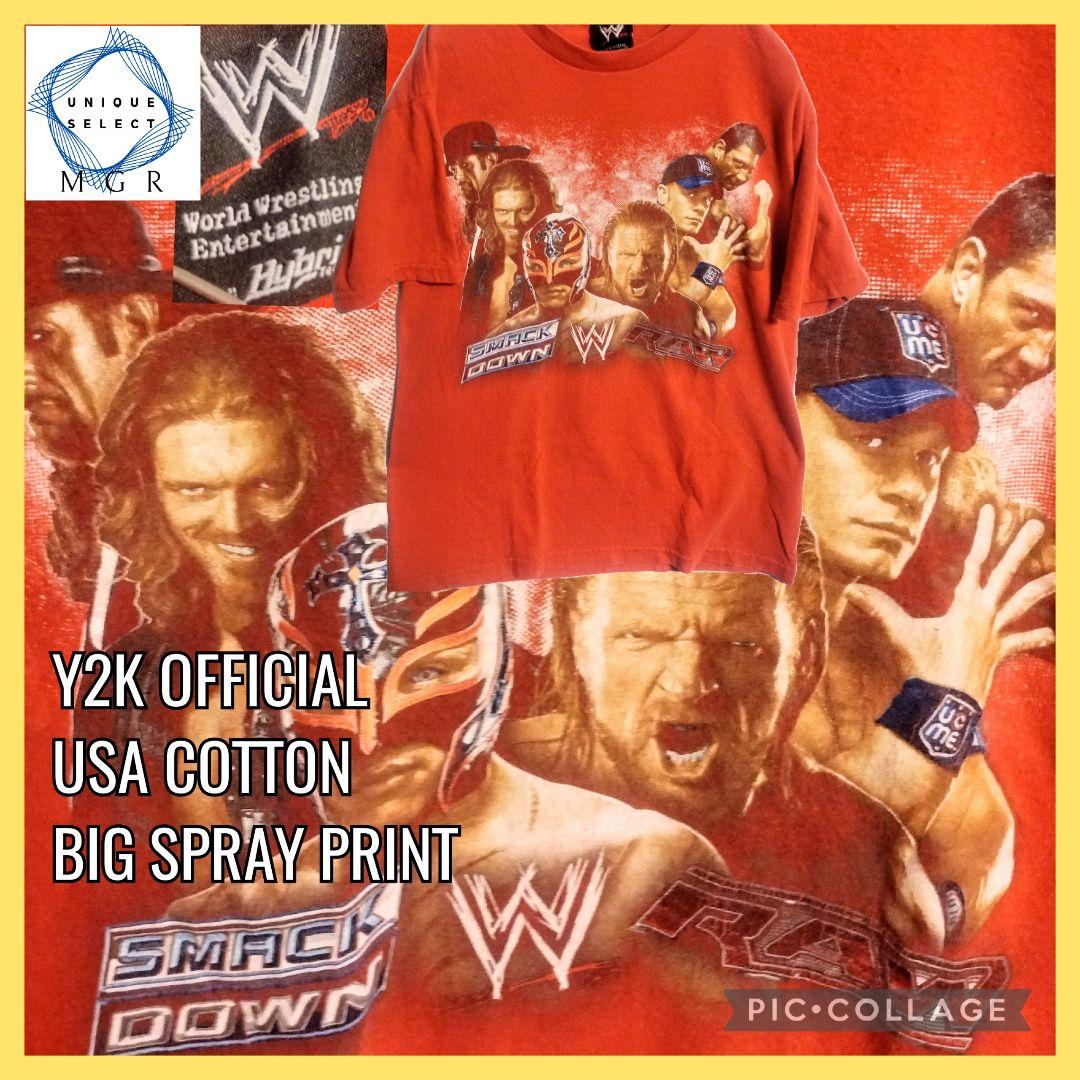 

[USED] 2000s WWE Official T-Shirt, USA Cotton, Y2K, Size L/G