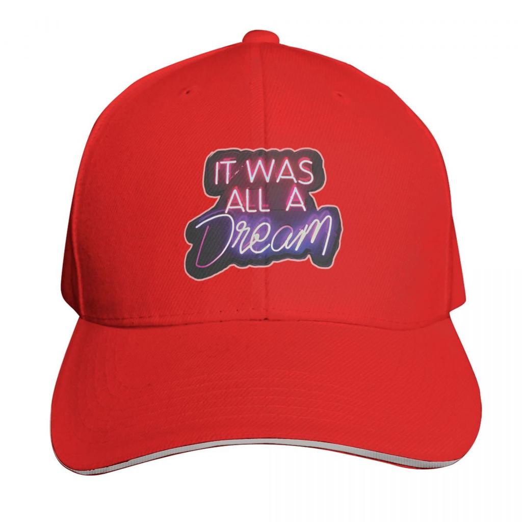 It Was All a Dream Neon Lights Baseball Cap Luxury Brand Western Hat Dad Hat Fishing Caps Unisex Unisex Womens