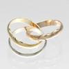 CARTIER Trinity Ring 0.1" band K18 Gold (YGxPGxWG) #6.6(US Size) 8g Women Used