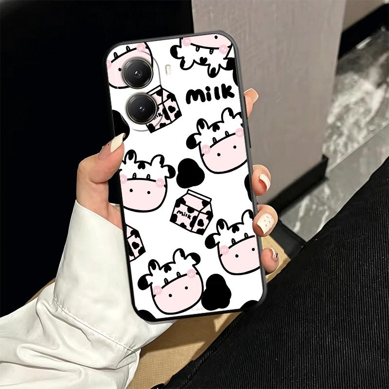 

White Black Dairy Cattle Symbol Soft Phone Case for Xiaomi Poco X5 X6 X7 X8 Pro Max X3 F7 F8 Ultra M8 M7 M6 M5 Redmi 15 15C 14C Xiaomi Poco F6 Pro