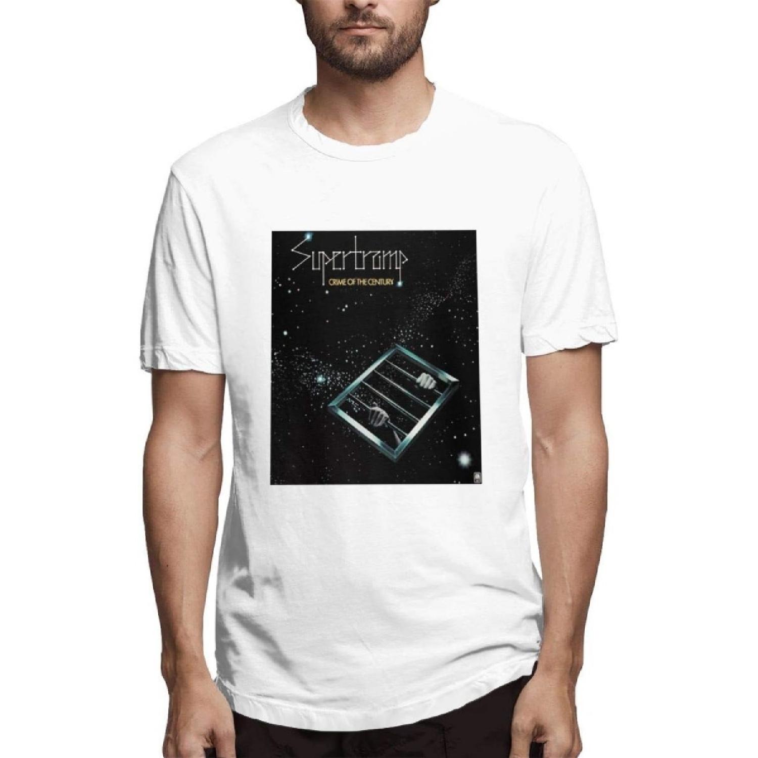 Momonage Mens Classic Crime of The Century Supertramp Short Sleeve T Shirt XXXXXL белый