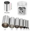 7pcs/set Metal Hole Hollow Round Cutter Round Shape with Storage Box Ceramic Cutting Mould Hollow Punch Pottery Tools
