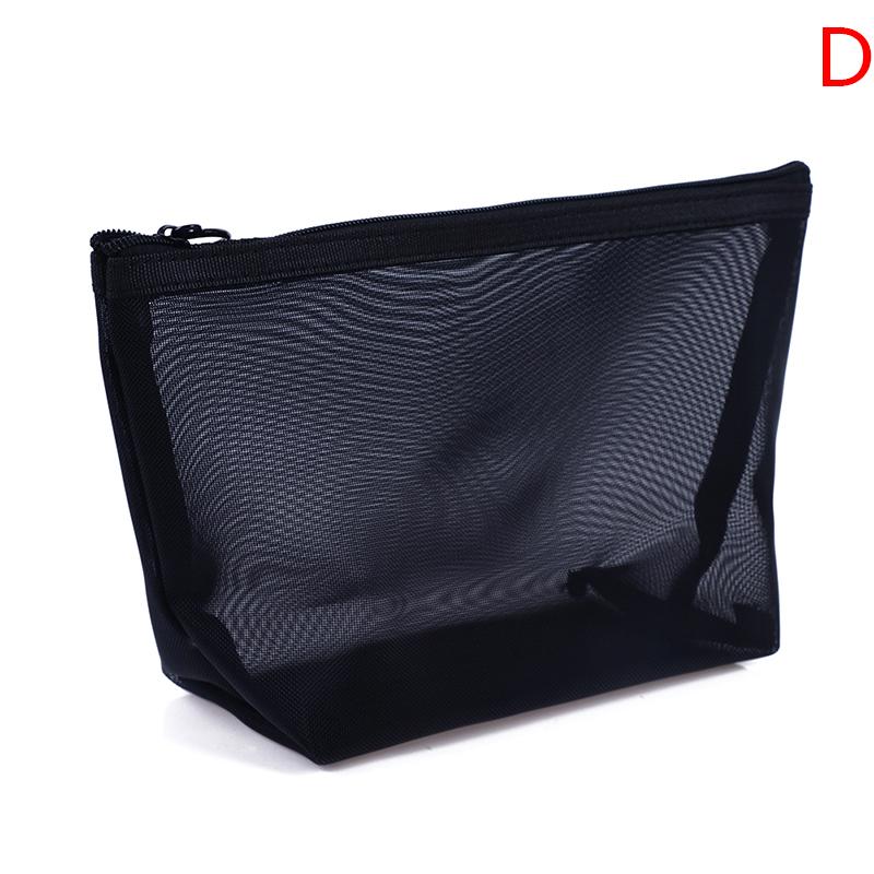 Portable Mesh Transparent Cosmetic Bag Makeup Case Women Travel Zipper Make Up Organizer Wash Toiletry Beauty Storage Bag Pouch