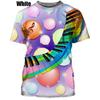 Men Women New Fashion Newest 3D Printing T Shirt Music Note Fashion Short-sleeved T-shirt 3D Men Women Tops Pullover Tee XXS-6XL