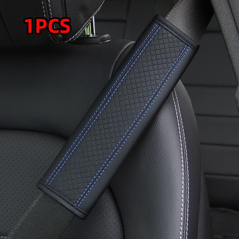 Car Accessories Seat Belt PU Leather Safety Belt Shoulder Cover Breathable Protection Seat Belt Padding Pad Auto Interior