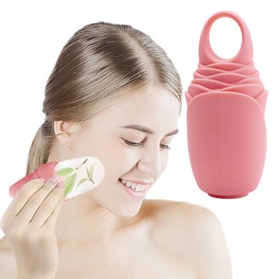 Eisform, wiederverwendbar, Rosenform, Silikon-Eisroller, ergonomisches Design, Hautpflege-Eiswürfel-Gesichtsroller für Frauen