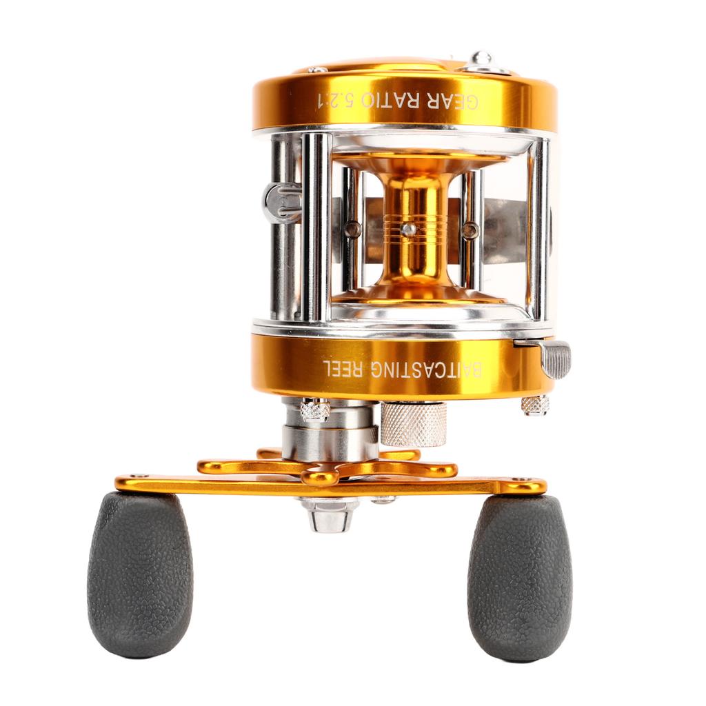 Metal Fishing Reel Soft Grip Powerful All Metal Fishing Lure Reel for Inshore Boat Freshwater Saltwater Fishing Left Hand